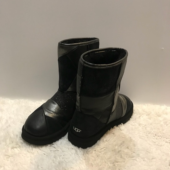 ugg glitter patchwork black